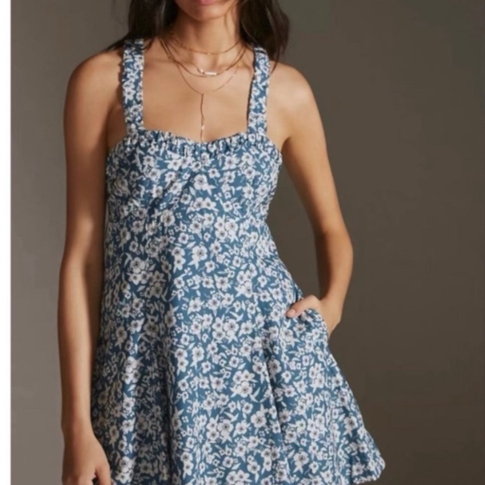 Floral Blue Dress